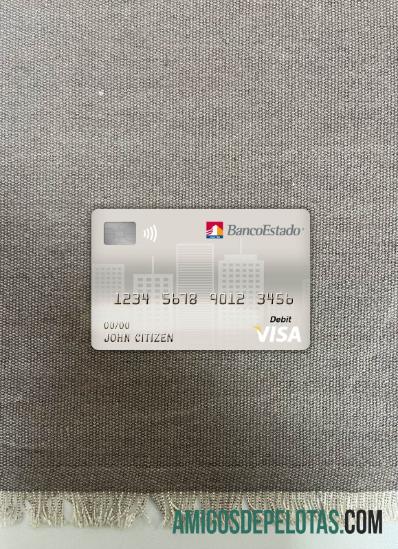 Chile Banco Del Estado De Chile Banco Visa Cartão de Débito Photolook Front amostra